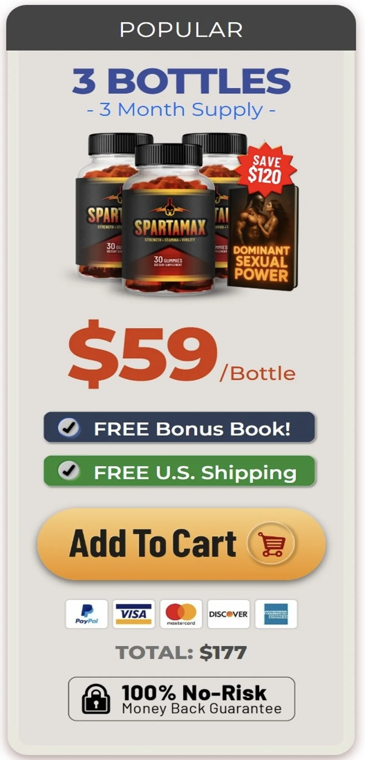 Spartamax 3 bottle